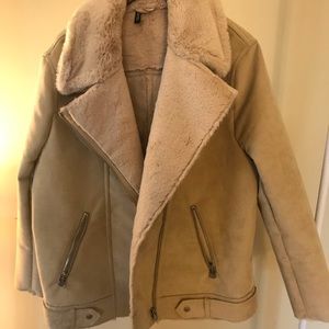 H&M Faux Suede & Fur Jacket